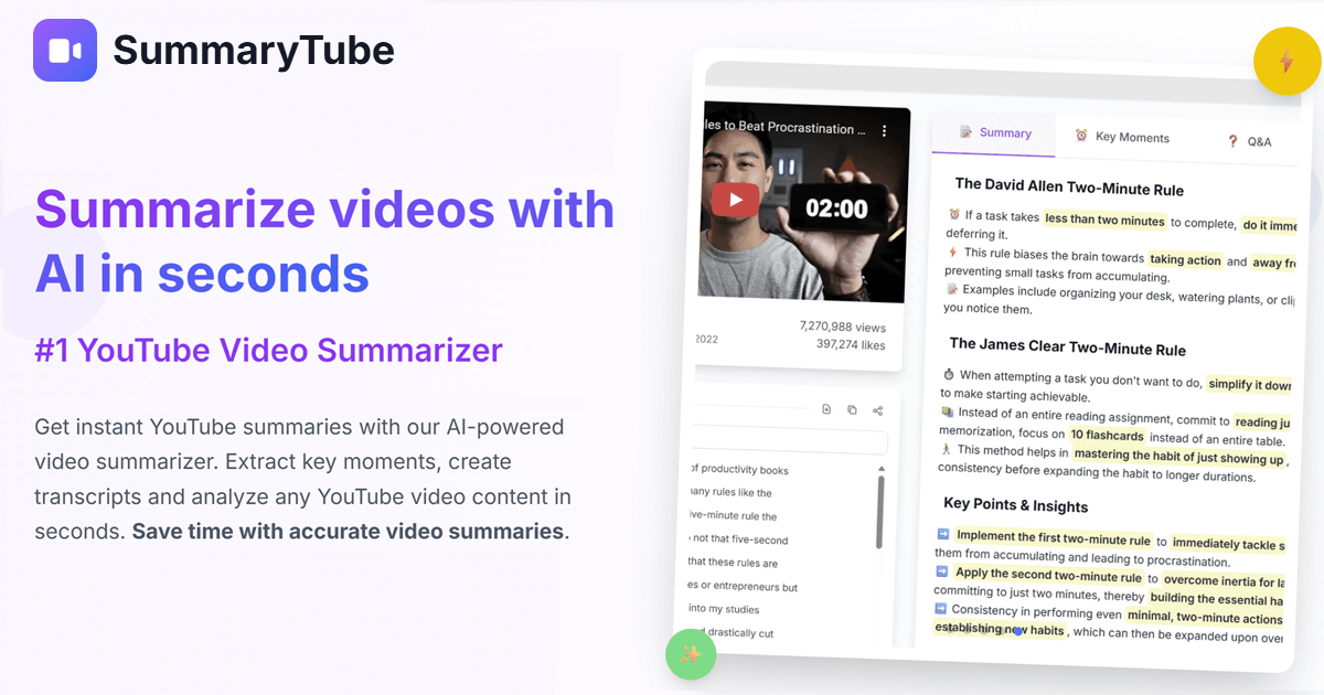 project summarytube